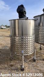  Water Cooling Corp Jacketed Mix Tank, Approximate 200 Gallon, Stainless Steel, Vertical. Dimple low...
