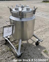 Used-Stainless steel Vessel, Approximately 120 Liter/  30 Gallon.  With Agitation.  Used as Freeze/ Thaw Vessel.