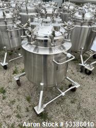 Used- Precision Stainless 103 Liter / 27.2 Gallon Jacketed Tank, 316L Stainless Steel, Vertical. Approximate 20" diameter x ...