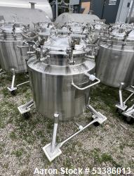  Stainless Steel 120 Liter / 31.7 Gallon Jacketed Tank, Stainless Steel, Vertical. Approximate 20" d...