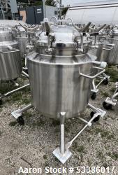  Stainless Steel 120 Liter / 31.7 Gallon Jacketed Tank, Stainless Steel, Vertical. Approximate 20" d...