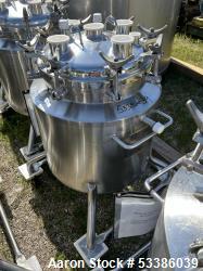 Used- Stainless Steel 120 Liter / 31.7 Gallon Jacketed Tank, Stainless Steel, Vertical. Approximate 20" diameter x 24" strai...