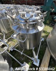 Used- Stainless Steel 120 Liter / 31.7 Gallon Jacketed Tank, Stainless Steel, Vertical. Approximate 20" diameter x 24" strai...