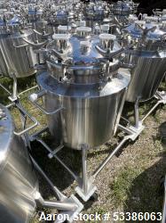 Used- Stainless Steel 120 Liter / 31.7 Gallon Jacketed Tank, Stainless Steel, Vertical. Approximate 20" diameter x 24" strai...