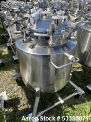  Stainless Steel 120 Liter / 31.7 Gallon Jacketed Tank, Stainless Steel, Vertical. Approximate 20" d...