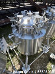 Used- Stainless Steel 120 Liter / 31.7 Gallon Jacketed Tank, Stainless Steel, Vertical. Approximate 20" diameter x 24" strai...