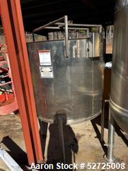  Cherry Burrell Tank, Stainless Steel, Vertical. Flat open top. Provision for side entering clamp on...