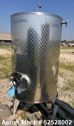 Unused- Criveller Company Tank, Approximate 250 Gallons, 304 Stainless Steel, Vertical. Approximate 36.22" diameter x 55.11"...