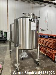 Used-Used-Lee Stainless Steel Tank, Approximately 300 Gallons, Model 300DBT. 316 SS internal rated for 15PSI Internal at 250...