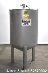 Used- Stainless Steel Jacketed Tank, Approximate 150 Gallon, Stainless Steel, Vertical. Approximate 32" diameter x 41-1/2" s...