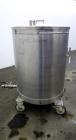 Used- Tank, 200 Gallon, 304 Stainless Steel, Vertical.  Approximately 38