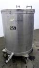 Used- Tank, 200 Gallon, 304 Stainless Steel, Vertical.  Approximately 38