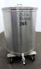 Used Tank, 200 Gallon, 304 Stainless Steel, Vertical. Approximate 38