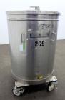 Used Tank, 200 Gallon, 304 Stainless Steel, Vertical. Approximate 38