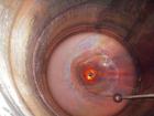 Used Tank, 325 gallon, stainless steel, vertical. 42