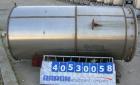 Used Tank, 400 gallon, 304 stainless steel, vertical. Approximately 38