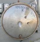 Used Tank, 400 gallon, 304 stainless steel, vertical. Approximately 38