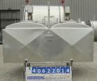 Used Flavor tank, (2) compartment, approximate 250 gallon each, 304 stainless steel.  41