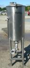 Used- Semi-Bulk Systems tank, 45 gallon, 316 stainless steel, vertical. 20