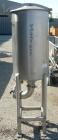 Used- Semi-Bulk Systems tank, 45 gallon, 316 stainless steel, vertical. 20