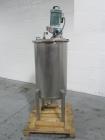 Used Flo Bin Mix Tank, 63 Gallon, Stainless Steel. Approximately 22