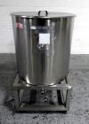 Used 75 gallon portable mix tank, stainless steel construction, 28