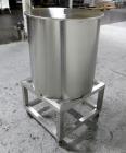 Used 75 gallon portable mix tank, stainless steel construction, 28