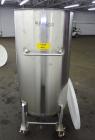 Used- Tank, 106 Gallon (400 Liter), 316 Stainless Steel, Vertical. Approximate 27-1/2