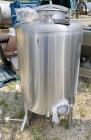Used Stainless Steel Tank, Approximate 135 Gallon, 304 Stainless Steel, Vertical. Approximate 33