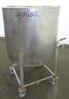 Used Tank, 80 Gallon, 304 Stainless Steel, Vertical. Approximately 30-1/2