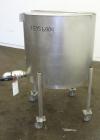 Used Tank, 80 Gallon, 304 Stainless Steel, Vertical. Approximately 30-1/2