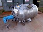 Used 1,000 Litre Stainless Steel Vertical Jacketed Mixing Vessel.
