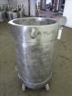Used Tank, Approximate 60 Gallon, 304 Stainless Steel, Jacketed, Vertical.