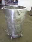 Used- Tank, Approximate 60 Gallon, 304 Stainless Steel, Jacketed, Vertical.