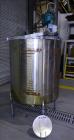 Used- Tank, Approximate 300 Gallon, 304 Stainless Steel, Vertical. Approximate 44