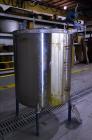 Used Tank, Approximate 300 Gallon, 304 Stainless Steel, Vertical. Approximate 44