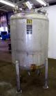 Used Tank, 275 Gallon, 316 Stainless Steel, Vertical. Approximate 42