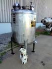 Used Tank, 275 Gallon, 304 Stainless Steel, Vertical. Approximate 42
