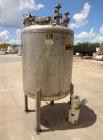 Used Tank, 275 Gallon, 316 Stainless Steel, Vertical. Approximate 42