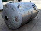 Used Tank, 500 Gallon, 304 Stainless Steel, Vertical. Approximate 48