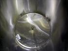 Used Tank, Approximately 250 Gallon, 316 Stainless Steel, Vertical. Flat top with a 1/3 hinged top cover, slight coned bottom. Provision for clamp on agitator (no agitator). Openings top (2) 1-1/2