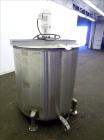 Used Tank, Approximately 320 Gallons, 304 Stainless Steel, Vertical. Approximately 45