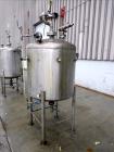 Used Tank, Approximate 150 Gallon, 304 Stainless Steel, Vertical. Approximate 38