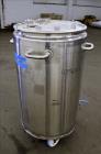 Used Tank, Approximate 75 Gallon, 316 Stainless Steel, Vertical.