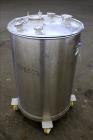 Used Tank, Approximate 50 Gallon, 316 Stainless Steel, Vertical.