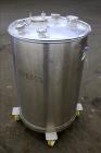 Used- Tank, Approximate 50 Gallon, 316 Stainless Steel, Vertical.