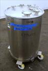 Used- Tank, Approximate 50 Gallon, 316 Stainless Steel, Vertical.