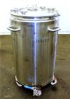 Used Tank, Approximate 75 Gallon, 316 Stainless Steel, Vertical.