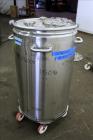 Used Tank, Approximate 75 Gallon, 316 Stainless Steel, Vertical.