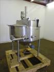 Used Mix Tank, Approximately 100 Gallon, 316 Stainless Steel, Vertical.